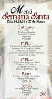 La Piscina Salon De Bodas menu