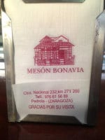 Mesón Bonavía menu