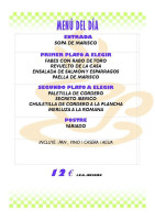 Sidreria La Capilla menu