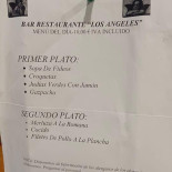 Bar Restaurante Los Ángeles Carte