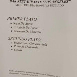 Bar Restaurante Los Ángeles Carte