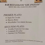 Bar Restaurante Los Ángeles Carte