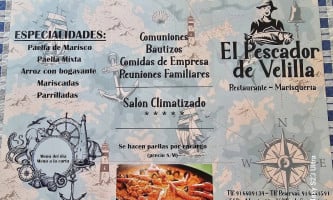 El Pescador De Velilla menu