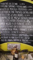 Las Tres Banderas menu