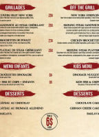 La Vasca menu