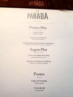 La Parada menu