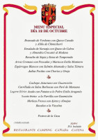 Camping Canada Catena menu