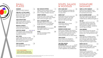 Es Canyis menu
