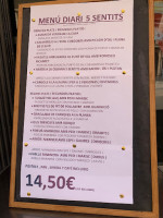 Els 5 Sentits menu