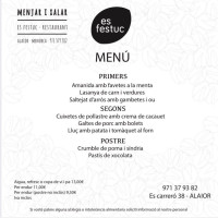 Es Festuc menu