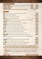 The Prince Albert menu