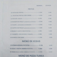 Hadi Doner Kebab Y Cafeteria Y El Eden En La Tierra menu