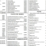 Venta La Parada menu