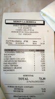 Fuentebro menu