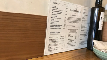 La Gruta menu