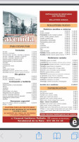 Avenida Hamburgueseria menu