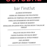 Bar Restaurante L'institut Carte