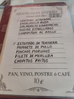 Meson Casa Ludena menu