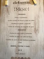 Els 6 Sentits menu