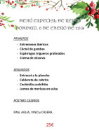 Hostal Los Rosales menu