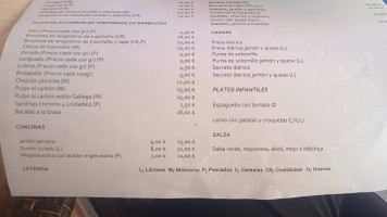 El Costalero S.l menu