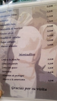 El Costalero S.l menu