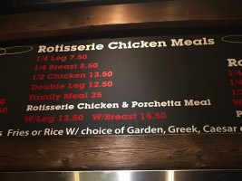 Los Rosales menu