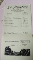 La Almuzara menu