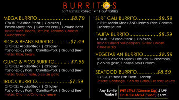 Pingallo menu