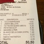 El Rey Del Jamon Carta
