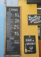 Cerveceria Fox menu