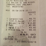 Vinoteca Las Tablas menu