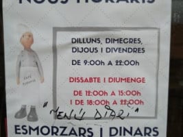 Eme Be Garrote Grill menu