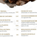 Bodegón Pisuerga menu