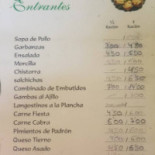 Los Hermanos menu