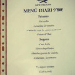 Camp De Futbol De La Canya menu