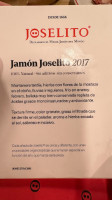 Joselito's menu