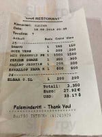 Etxebe menu