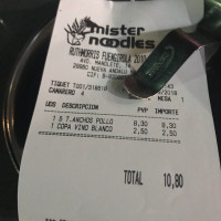 Mister Noodles menu