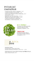 Monso Uno menu