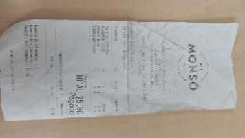 Monso Uno menu