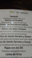 El Mirador menu