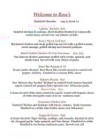 Asia menu
