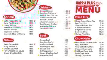 Los Alcores menu