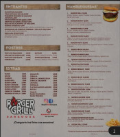 Burger Grill menu