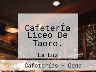 CafeterÍa Liceo De Taoro.